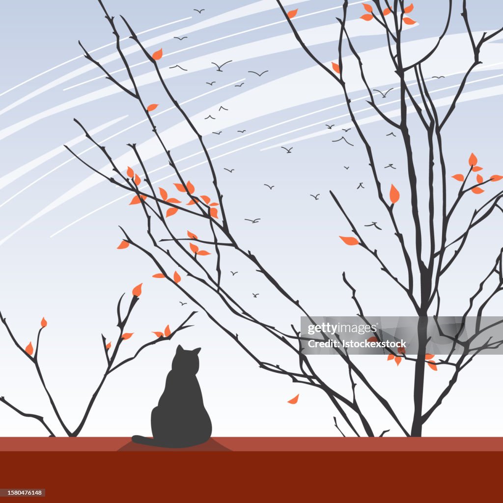 Trendy abstract square art templates for autumn.