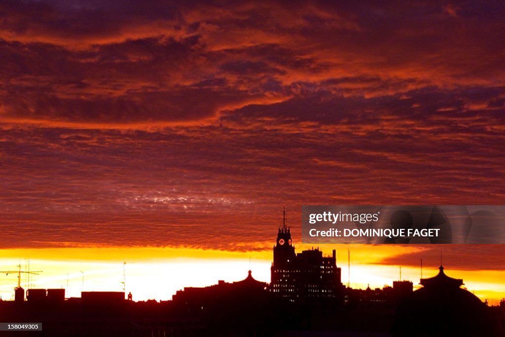 SPAIN-MADRID SUNSET