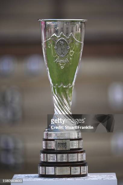 Detail view of The Amundi Evian Championship Trophy during the Final Round of the Amundi Evian Championship at Evian Resort Golf Club on July 30,...