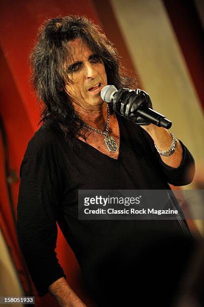 Alice Cooper performs live onstage at the 100 Club, June 26, 2011.