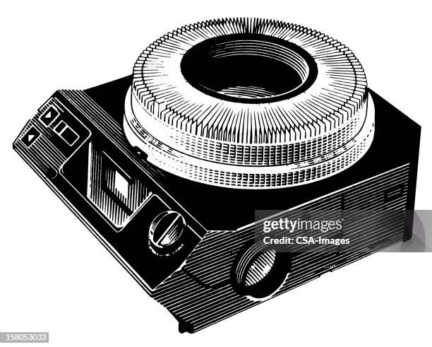 slide projector - slide projector stock illustrations