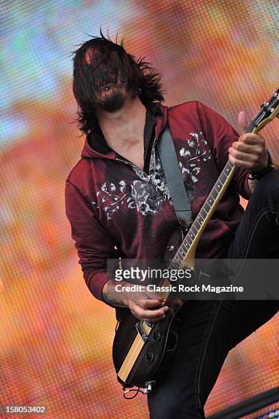 Dan Donegan from Disturbed, live onstage at Download Festival 2011, Donington Park, Leicester, June 12, 2011.