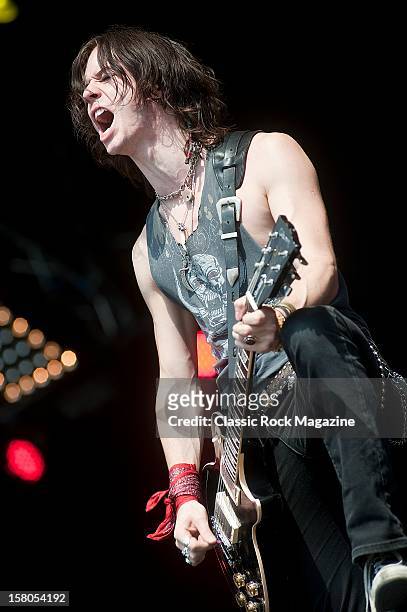 Sid Glover of Heaven's Basement performing live onstage at High Voltage Festival on July 24, 2011 in London.