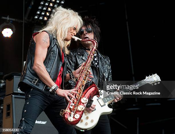 Michael Monroe performing live onstage at High Voltage Festival on July 23, 2011 in London.