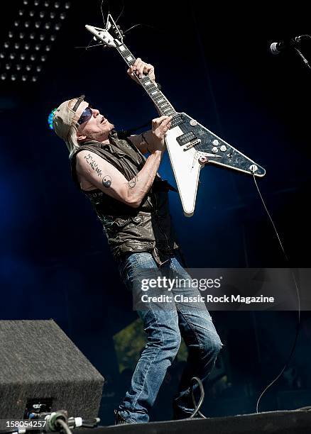 Michael Schenker of the Michael Schenker Group performing live onstage at High Voltage Festival on July 24, 2011 in London.