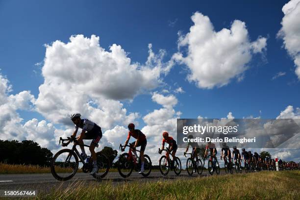 Josef Černý of Czech Republic and Team Soudal - Quick Step, Salvatore Puccio of Italy and Team INEOS Grenadiers, Sebastian Schönberger of Austria and...