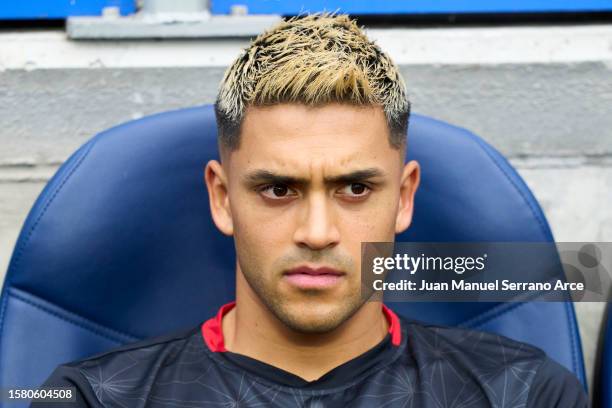 Nadiem Amiri of Bayer 04 Leverkusen looks on before the pre-season friendly match between Real Sociedad and Bayer 04 Leverkusen at Estadio Anoeta on...