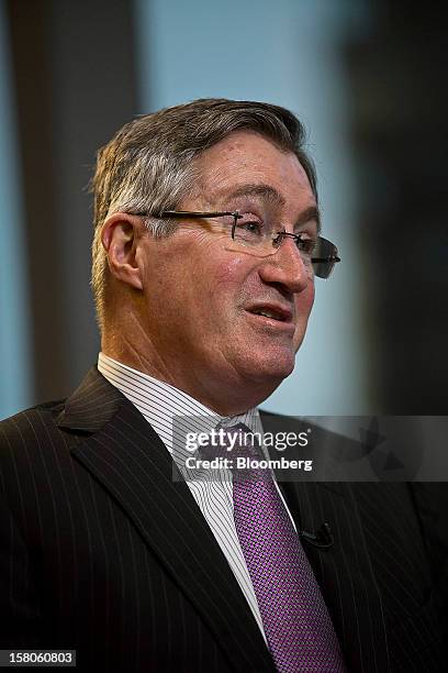 Glenn Britt, chairman and chief executive officer of Time Warner Cable Inc., speaks during a Bloomberg Television interview on Friday, Dec. 7, 2012....