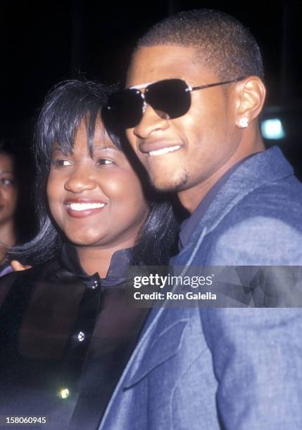 Singer Usher and mother Jonetta Patton attend the "Michael Jackson: 30th Anniversary Celebration" Concert Special on September 7, 2001 at Madison...