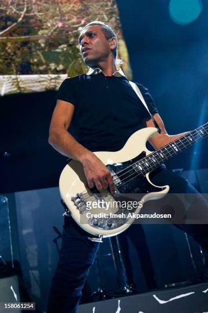Bassist Tony Kanal of No Doubt performs onstage at the 23rd Annual KROQ Almost Acoustic Christmas at Gibson Amphitheatre on December 9, 2012 in...