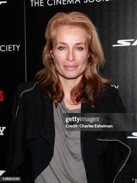 Actress Frederique Van Der Walattends The Cinema Society With Chrysler & Bally Host The Premiere Of "Stand Up Guys" at The Museum of Modern Art on...
