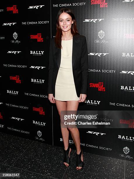 Model Nicole Trunfio attends The Cinema Society With Chrysler & Bally Host The Premiere Of "Stand Up Guys" at The Museum of Modern Art on December 9,...