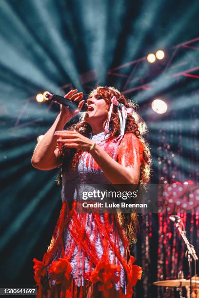 Kate Nash performs at Y Not Festival 2023 at Pikehall on July 29, 2023 in Matlock, England.