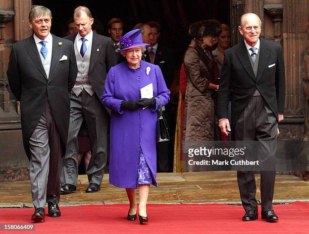The Queen, Duke Of Edinburgh & The Duke Of Westminster Attend The Wedding Of Lady Tamara Katherine Grosvenor & Edward Van Cutsem At Chester...
