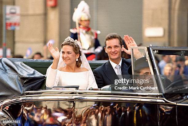 The Wedding Of Infanta Cristina Of Spain And Inaki Urdangarin At Barcelona Cathedral. .