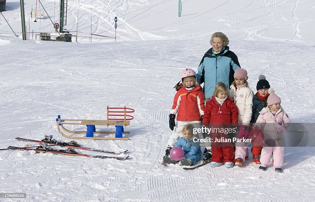 Dutch Royals On Winter Ski Holiday - Austria