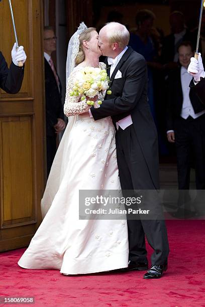 The Wedding Of Princess Nathalie Of Sayn-Wittgenstein -Berleburg, To Alexander Johannsmann At The Protestant Church In Bad Berleburg.