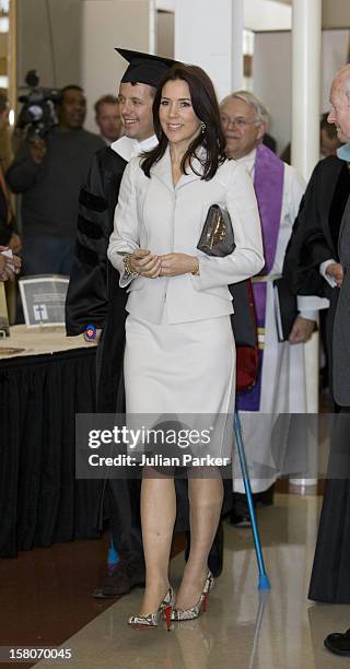 Crown Princess Mary Of Denmark On A Six Day Official Visit To The Usa, Visits Dana College, In Blair, Nebraska.