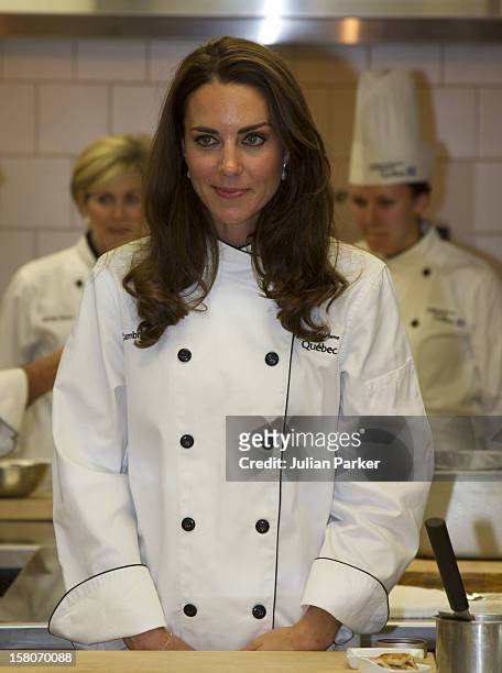 The Duke And Duchess Of Cambridge On Their Official Tour Of Canada.Attend A Cooking Workshop, And Reception, At The Institut De Tourisme Et...