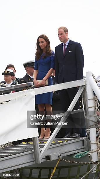 The Duke And Duchess Arrived In Quebec, And Disembark From Hmcs Montreal To Attend The Freedom Of The City Ceremony At Quebec City Hall.