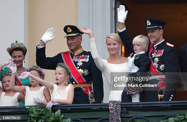 The Wedding Of Crown Prince Haakon Of Norway & Mette-Marit In Oslo. .