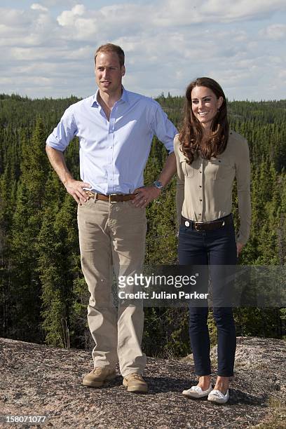 The Duke And Duchess Of Cambridge During A Visit To Blachford Lake Near Yellowknife.
