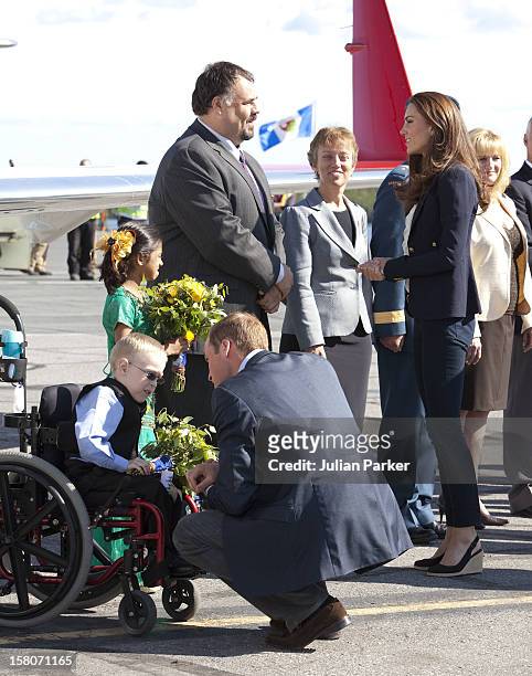 The Duke And Duchess Of Cambridge Leave, Yellowknife Airport On Day 7 Of Their Official Visit To Canada.William And Kate Meet Adithi Balaji- And...