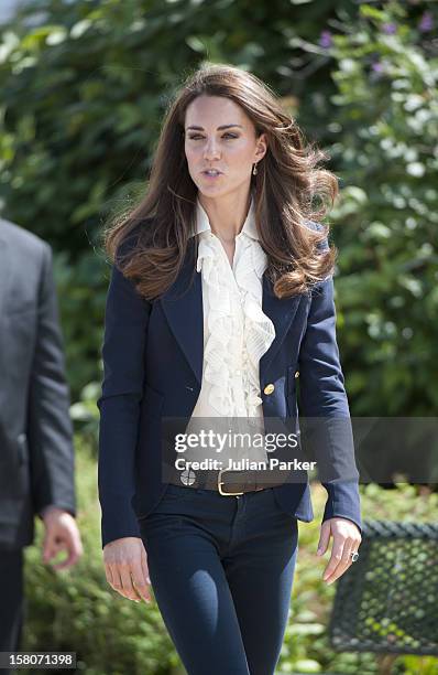 The Duchess Of Cambridge Arrives In Slave Lake, Alberta, Canada, Which Was Devastated By A Wildfire That Raced Through The Community On May 15.
