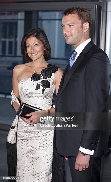 Alexandra, Countess Of Frederiksborg And Husband Martin Jorgensen Attend A Reception And Concert At Copenhagens Concert Hall As Part Of The 75Th...