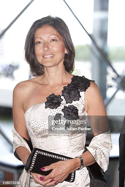 Alexandra, Countess Of Frederiksborg And Husband Martin Jorgensen Attend A Reception And Concert At Copenhagens Concert Hall As Part Of The 75Th...