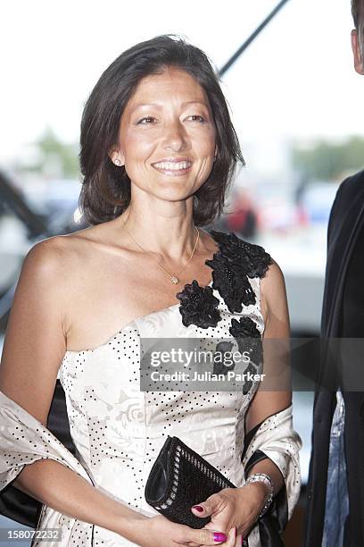 Alexandra, Countess Of Frederiksborg And Husband Martin Jorgensen Attend A Reception And Concert At Copenhagens Concert Hall As Part Of The 75Th...
