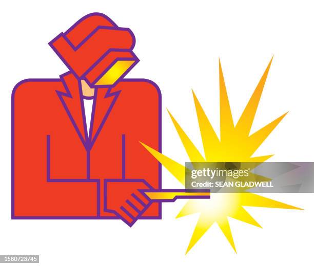 welder illustration - health and safety icons stock pictures, royalty-free photos & images