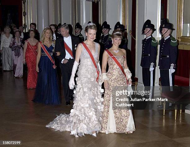 Crown Princess Mathilde Of Belgium & Princess Martha Louise Of Norway Attend King Harald Of Norway'S 70Th Birthday Celebrations In Oslo.Gala Dinner &...