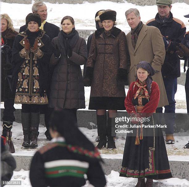 Princess Laurentien Of The Netherlands, Crown Princess Victoria Of Sweden, Crown Prince Philippe & Crown Princess Mathilde Of Belgium Attend King...