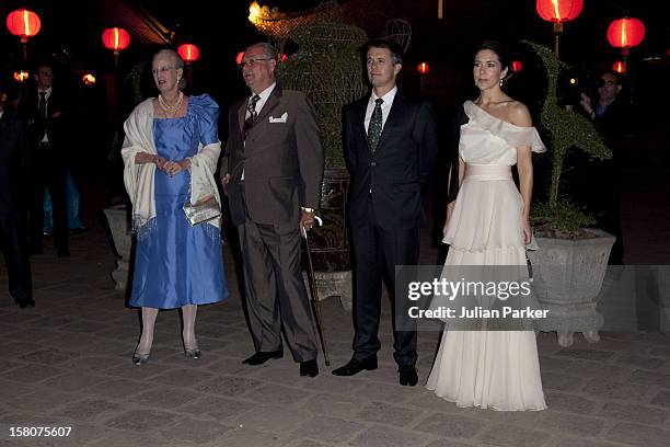 On The Danish State Visit To Vietnam, Queen Margrethe, Prince Henrik, Crown Prince Frederik And Crown Princess Mary Host A Return Banquet At The...
