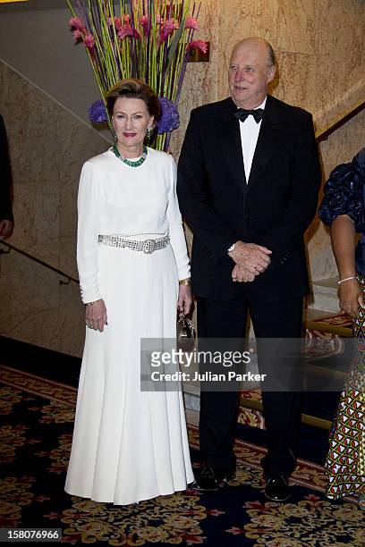 King Harald, And Queen Sonja Of Norway Attend The Norwegian Nobel Committee'S Banquet, At The Grand Hotel, Oslo.,.