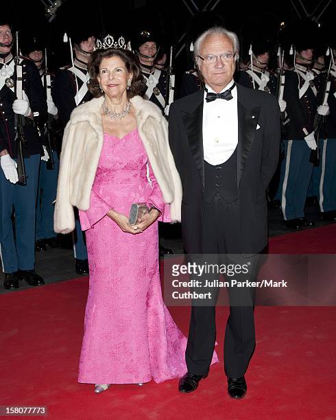 ** ** King Carl Xvi Gustaf Of Sweden And Queen Silvia Of Sweden At A Gala Performance In The Dr Concert Hall To Celebrate 40 Years On The Throne Of...