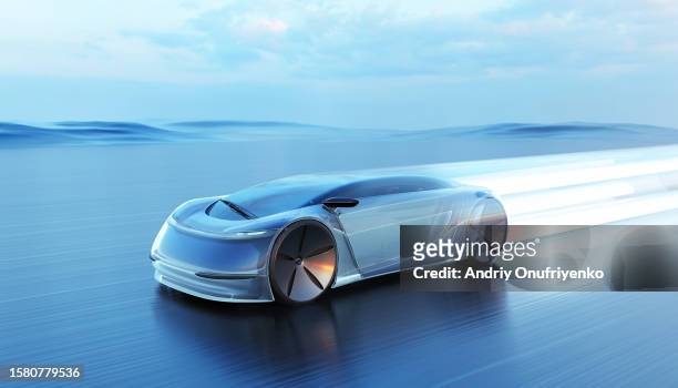 futuristic car - smart car stockfoto's en -beelden