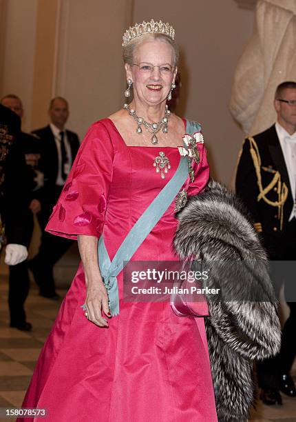 Queen Margrethe Of Denmark Attends A Gala Dinner At Christiansborg Palace In Copenhagen, As Part Of Her 70Th Birthday Celebrations In Copenhagen,...