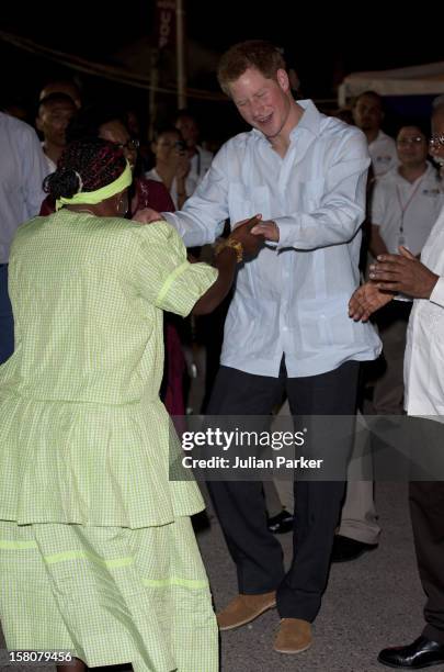 Prince Harry On The First Day Of An Official Visit To Belize,Prince Harry Arrived In Belize, And Was Met By The Governor General, Sir Colville...