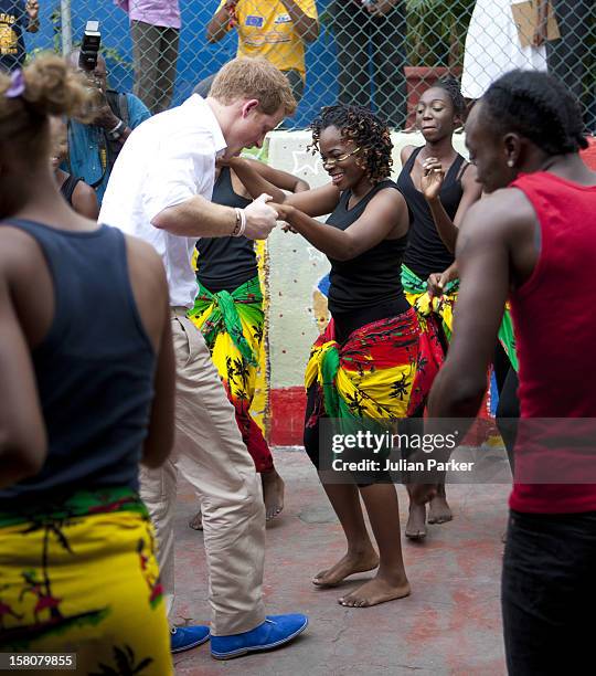 Britain'S Prince Harry Visits Rise Life Project In Kingston, A Youth Project Life Skills And Cultural And Entrepreneurial Sessions.