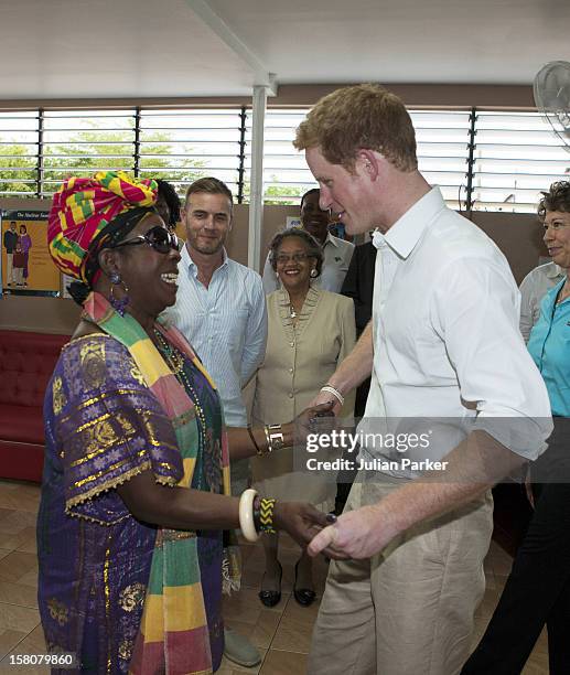 Britain'S Prince Harry Visits Rise Life Project In Kingston, A Youth Project Life Skills And Cultural And Entrepreneurial Sessions. Meeting Rita...