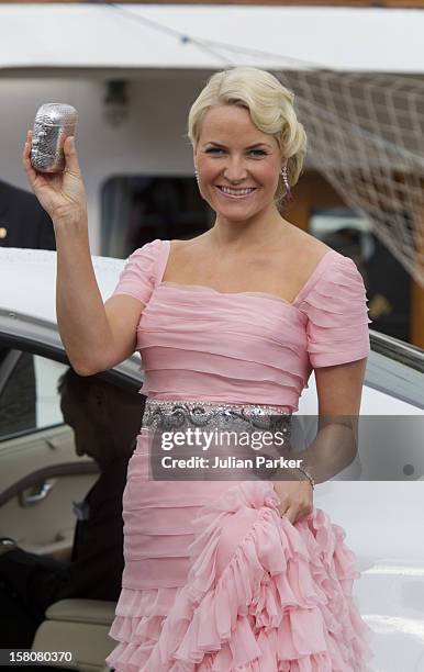 Crown Princess Mette-Marit Of Norway Leaves The Royal Yacht, Ks Norge, To Attend A Government Dinner, At The Eric Ericson Hall, Skeppsholmen,...