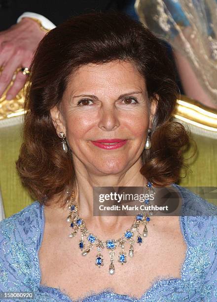 Queen Silvia Of Sweden Attends A Gala Dinner During The Official Celebrations For Count Lennart Bernadotte'S 95Th & Countess Sonja Bernadotte'S 60Th...