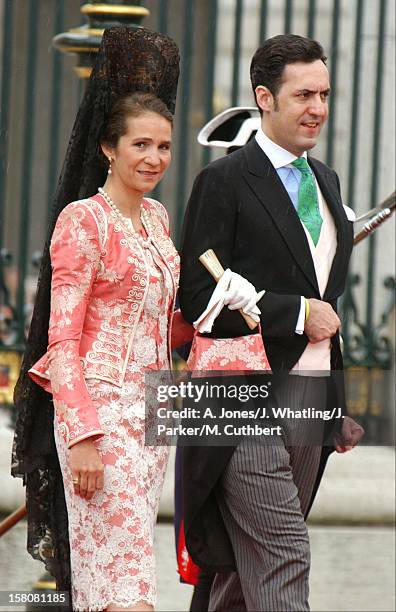 Nfanta Elena Of Spain & Husband Jaime De Marichalar Attend The Wedding Of Crown Prince Felipe & Letizia Ortiz Rocasolano In Madrid. .