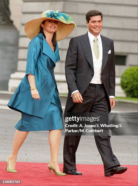 Princess Alexia Of Greece & Husband Carlos Morales Quintana Attend The Wedding Of Crown Prince Felipe Of Spain & Letizia Ortiz Rocasolano In Madrid. .