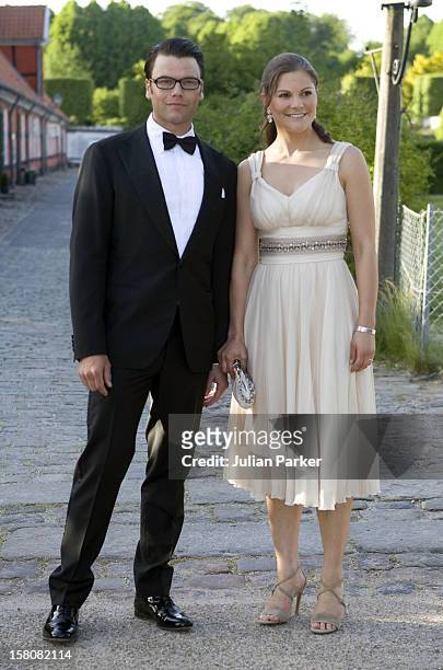Crown Princess Victoria Of Sweden, And Boyfriend Daniel Westling Arrive For A Dinner Party At Fredensborg Palace, In Denmark, To Celebrate Crown...