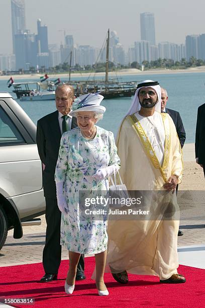 Queen Elizabeth And The Duke Of Edinburgh State Attend An Unveiling Of A Design For The Shiekh Zayed National Museum And Look At Other Projects In An...