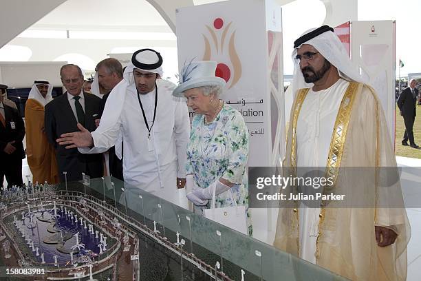 Queen Elizabeth And The Duke Of Edinburgh State Attend An Unveiling Of A Design For The Shiekh Zayed National Museum And Look At Other Projects In An...