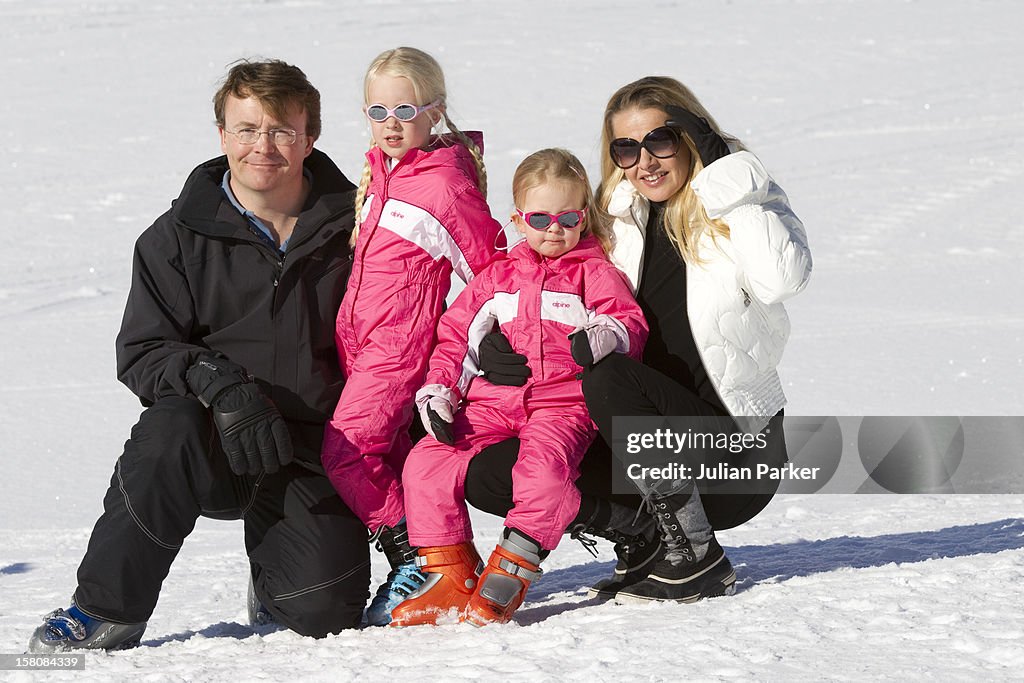 Dutch Royals On Winter Ski Holiday - Austria